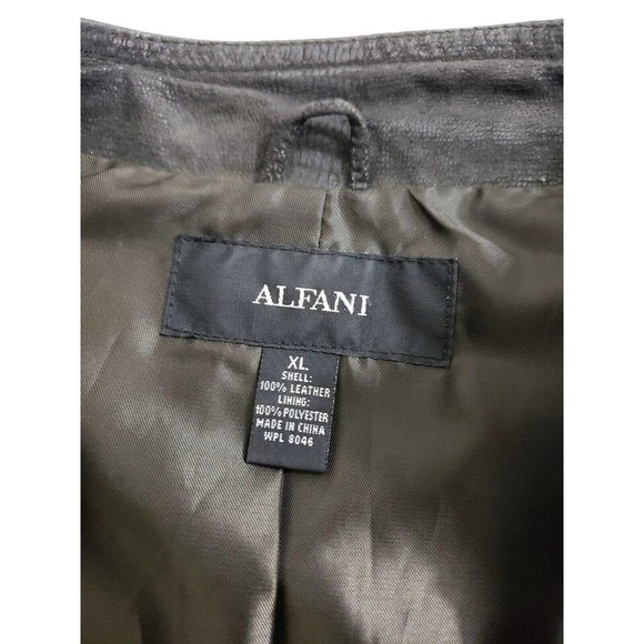 Alfani ~Woman Size XL~ Brown 100% Leather Full Zip Lined Pockets Ladies Jacket. - Picture 2 of 12